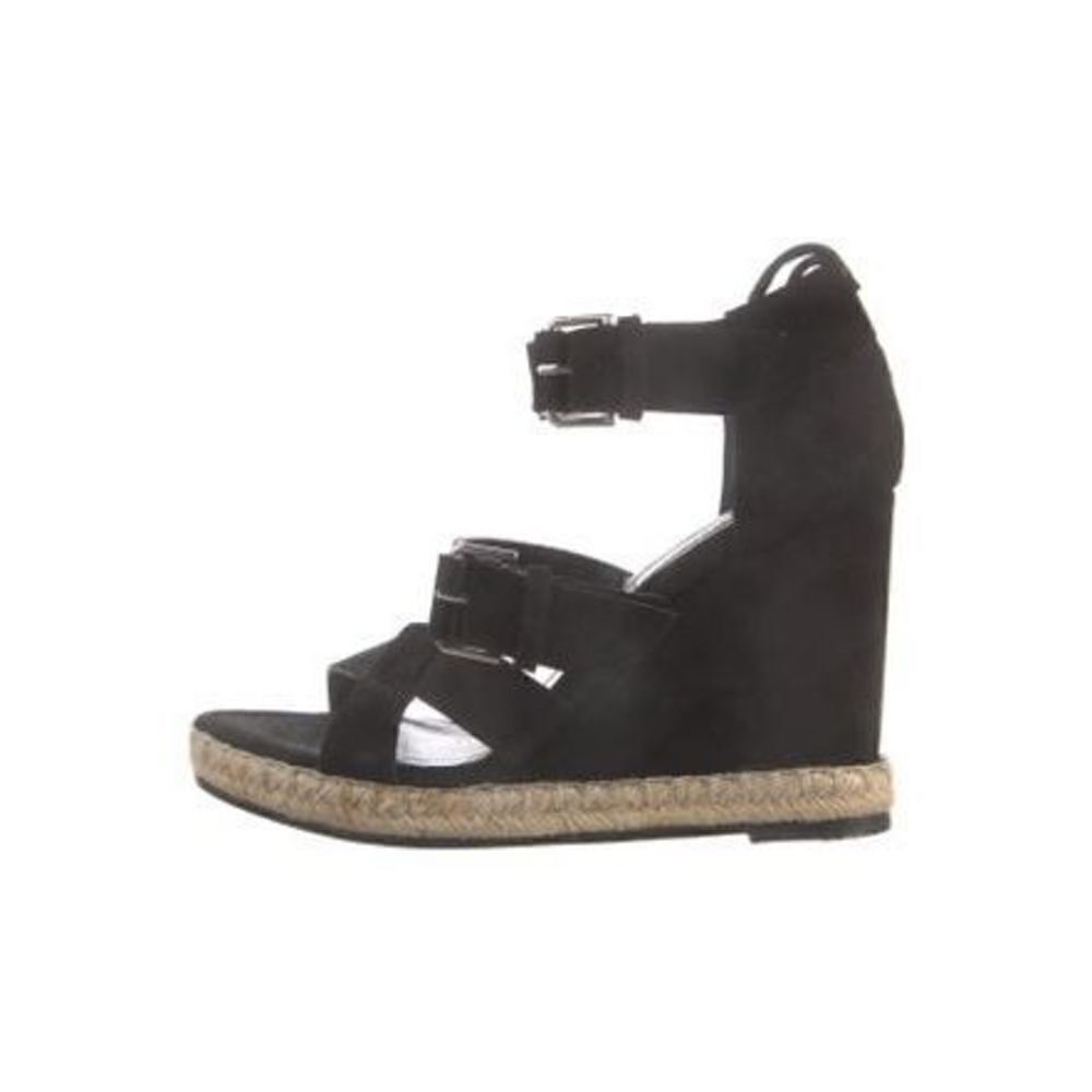 Balenciaga Suede Espadrilles Black Sandals size 40 US size 10